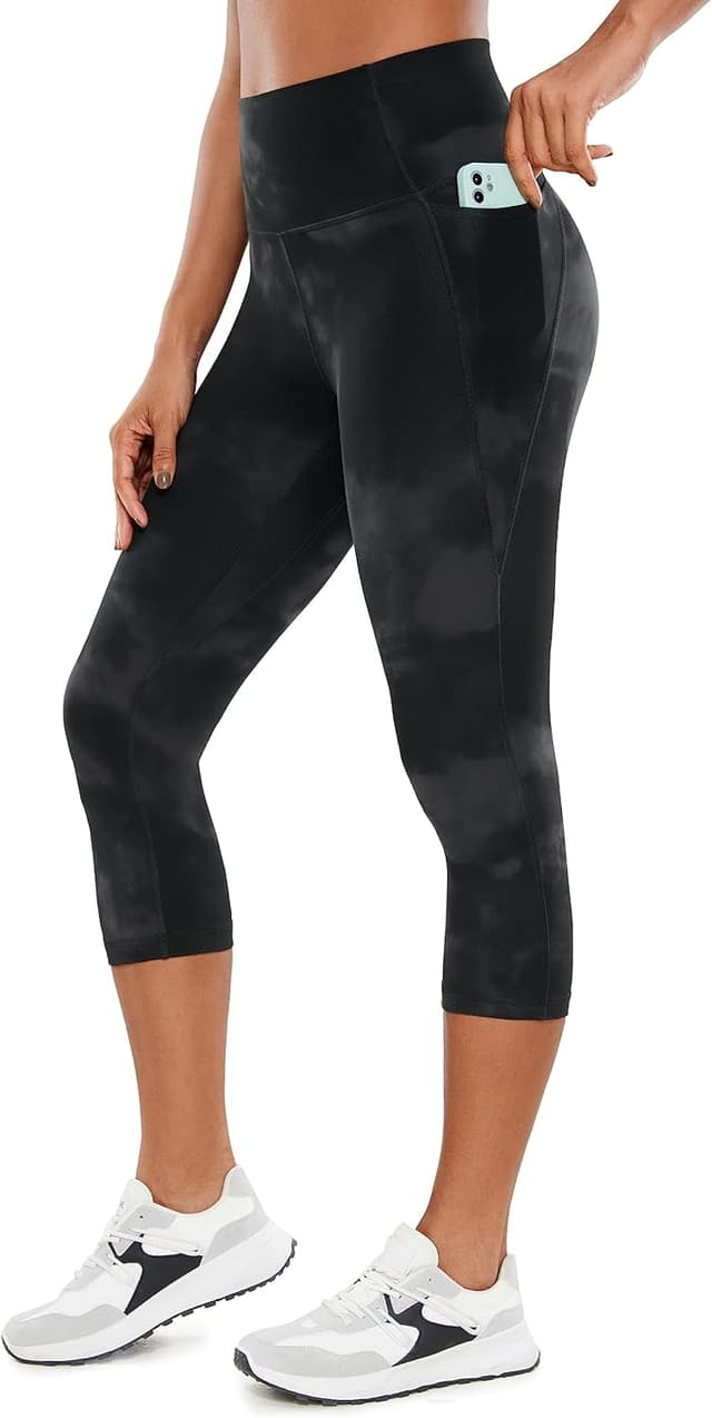 Detalle de CRZ YOGA Femmes Butterluxe : leggings capri taille haute avec poches (48 cm/53 cm)