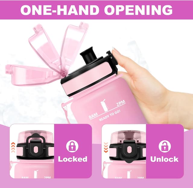 Detalle de JAPORIA gourde sport 1 L avec marqueur de temps et filtre