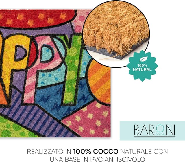Detalle 2 de Baroni Home HAPPY Zerbino 70x40 cm 🏡
