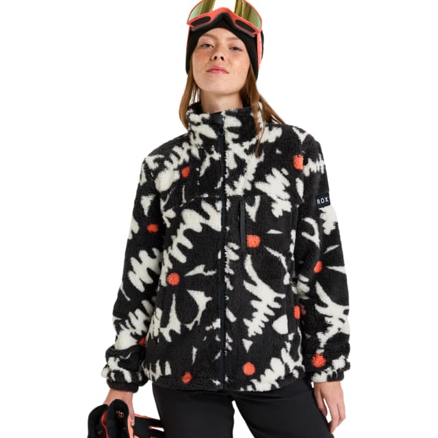 Detalle de Roxy Alabama Full Zip Printed: sudadera de mujer técnica con sherpa polar