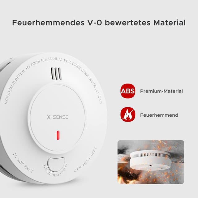 Detalle 2 de X-Sense SD19-W vernetzter Rauchmelder mit 10 Jahre Batterie, Stummschaltung – 6er Set (EN 14604)