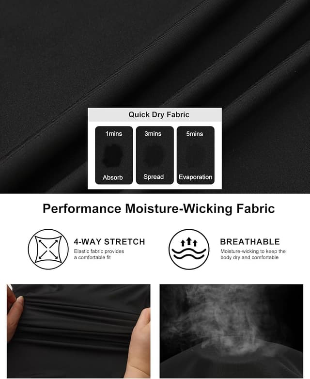 Detalle 2 de NebuKinex 5-Pack Women’s Compression Shirt Long Sleeve Workout Top (Quick-Dry)