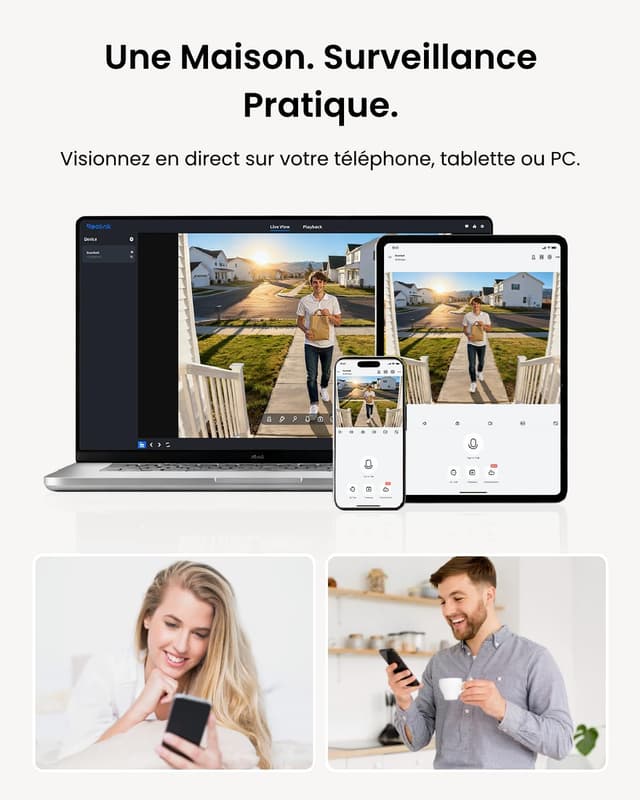 Detalle de Reolink Sonnette vidéo 5MP PoE avec Chime, détection colis/personne et audio bidirectionnel