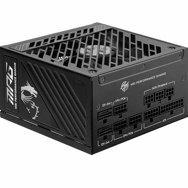 Detalle de MSI MPG A1250GS 1250 W Fuente ATX 3.1 con PCIe 5.1