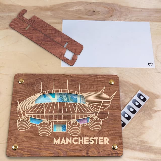 Thumbnail 5 de Manchester Geldkarte XL Geldgeschenk aus Holz