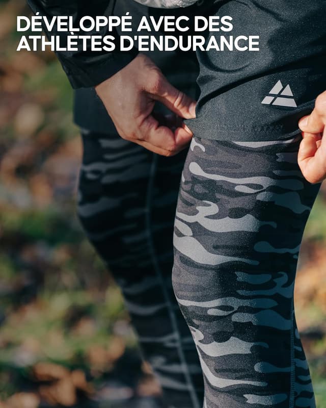 Detalle de Danish Endurance Leggings de compression homme (lot de 2) pour course, salle et entraînement