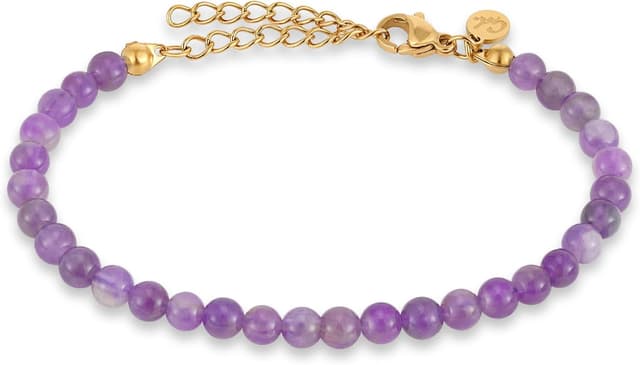 Thumbnail 6 de GD GOOD.designs bracciale da donna con perle in pietra naturale regolabile (4 mm), placcatura oro 18K, resistente all’acqua