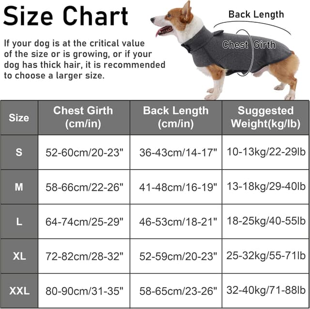 Detalle 2 de Leberna Dog Jumper Fleece Vest Sweater (Grey, S) – warm & lightweight pullover for small to medium dogs