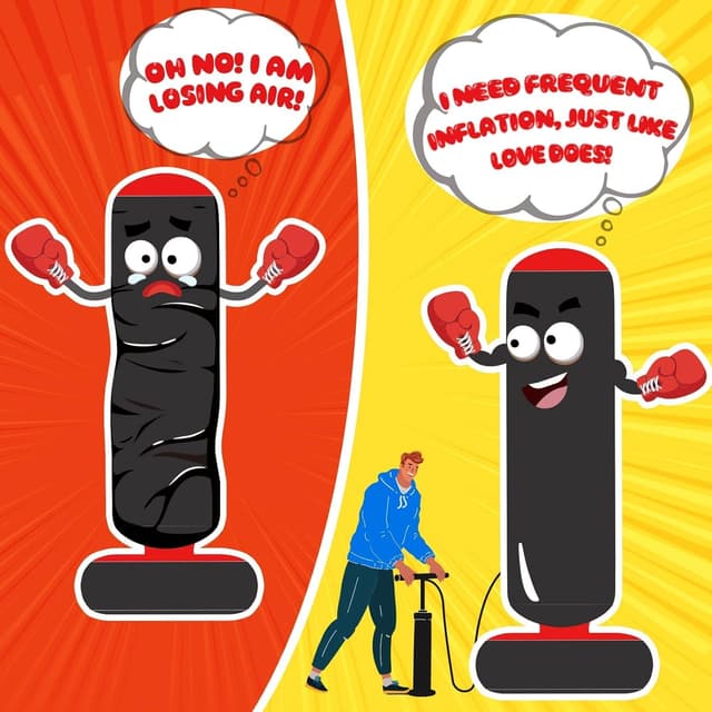 Thumbnail 6 de QPAU Inflatable Kids Punching Bag (66 Inch) with Dinosaur Boxing Gloves, for Ages 3–8