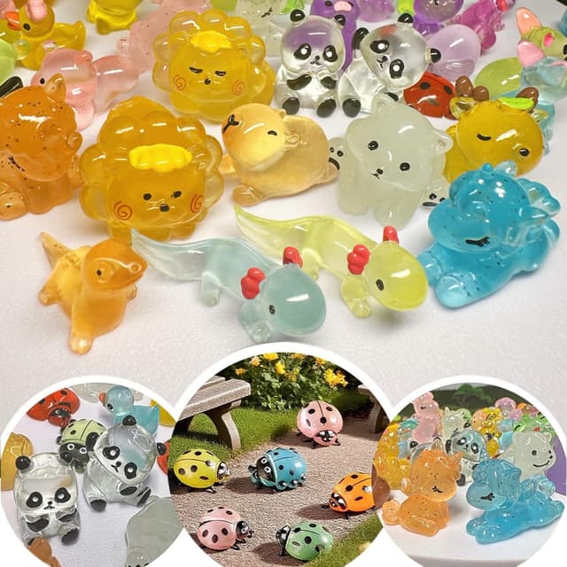Thumbnail 2 de Crahuanli 120PCS Mini Resin Animals