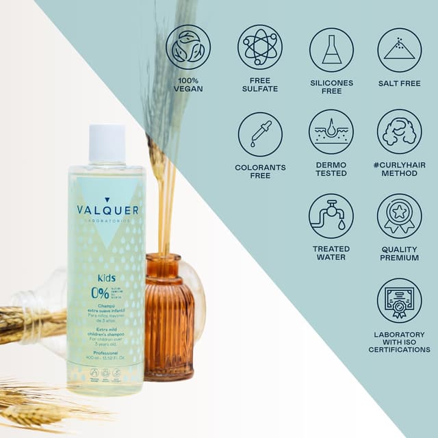 Detalle 2 de Valquer Champú Infantil Escolar Vegano 400 ml
