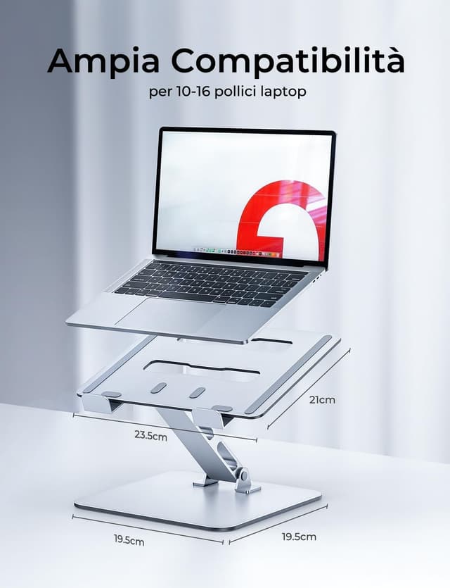 Thumbnail 3 de CIRYCASE Supporto PC Portatile 4,5-25 cm