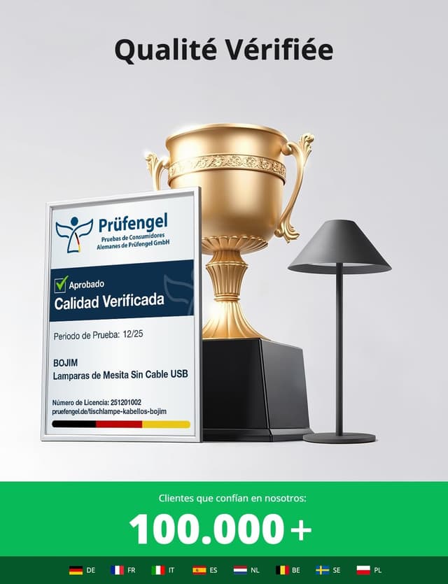 Detalle 2 de Bojim Lamparas de Mesita 4000 mAh 🌙