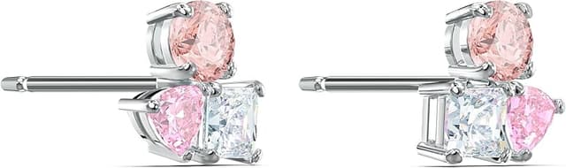 Thumbnail 6 de Swarovski Mesmera pendientes de botón asimétricos oro rosa 💍