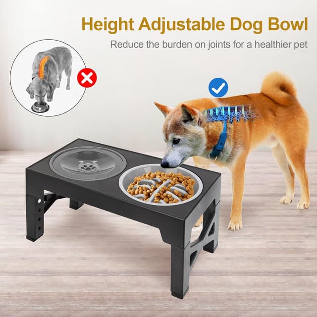 Detalle 2 de Polegas 3-in-1 Raised Dog Bowl with Slow Feeder