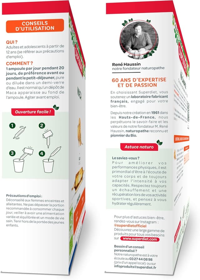 Detalle 2 de SUPERDIET Maca BIO 20 ampoules 10ml