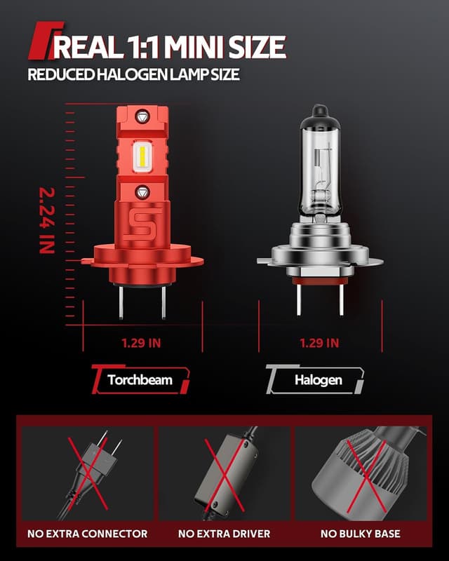 Thumbnail 2 de Torchbeam H7 Lampadina LED 30000LM 6500K