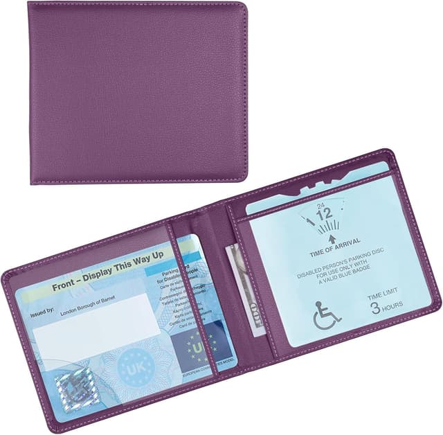 Detalle de OFFCUP Disabled Badge and Timer Holder PU leather holder for blue badge 🪪