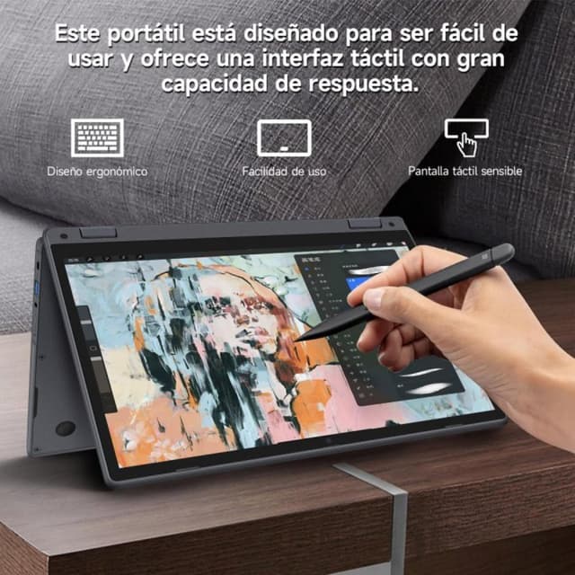 Detalle de Vanwin R1166 11,6" Pentium Gold 6500Y 8GB 256GB SSD táctil 360º