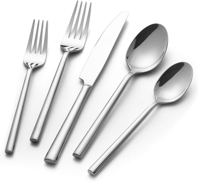 Detalle de Alata Potter 40-Piece Forged Stainless Steel Flatware Set (Service for 8)