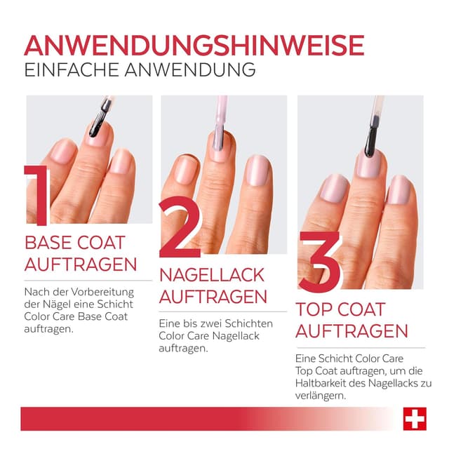 Detalle 2 de PODERM Nagellack Nagelmykose Swiss Made in Babyrosa (8 ml) – antimykotisch mit Teebaum, Silizium & Biotin