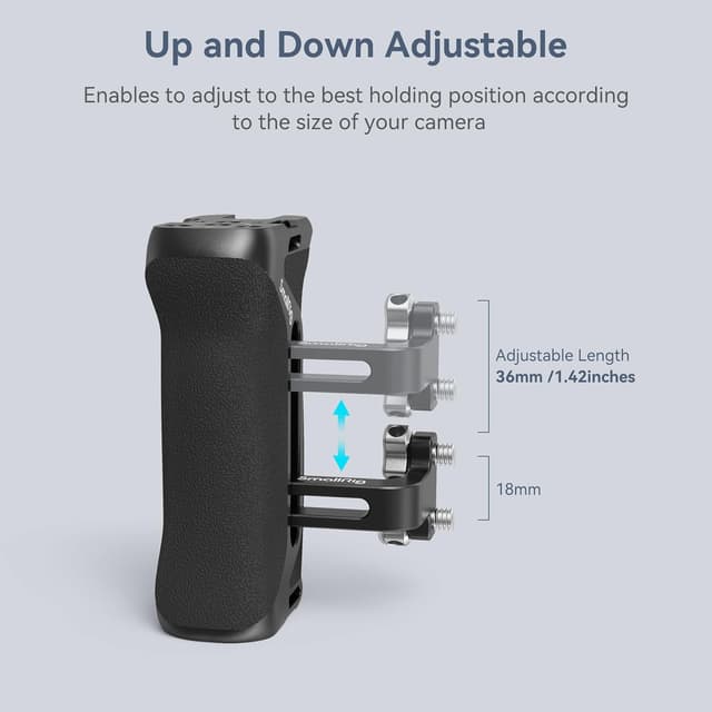 Thumbnail 2 de SMALLRIG 4015 Maniglia laterale in alluminio ergonomica con cold shoe