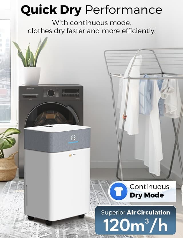 Thumbnail 4 de EcoNour Smart 20L WiFi dehumidifier with auto-humidity control 🌫