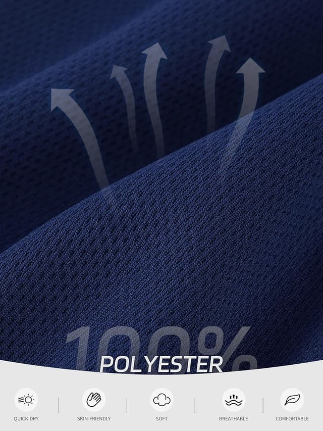 Detalle 2 de YERIOK Boys Athletic Shorts 5-Pack Mesh