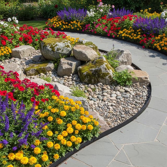 Detalle de SdreMelo flexible lawn edging 12m