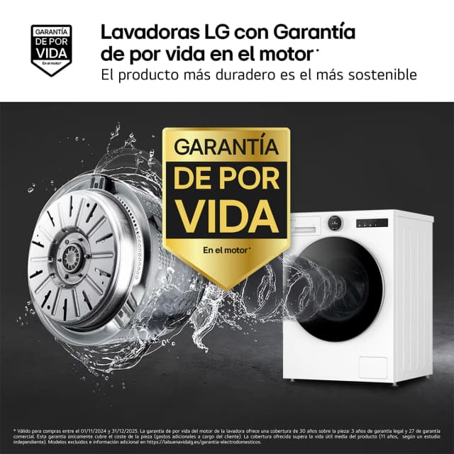 Detalle 2 de LG F4X7011TWS Lavadora inteligente 11 kg 1.400 rpm TurboWash 360º