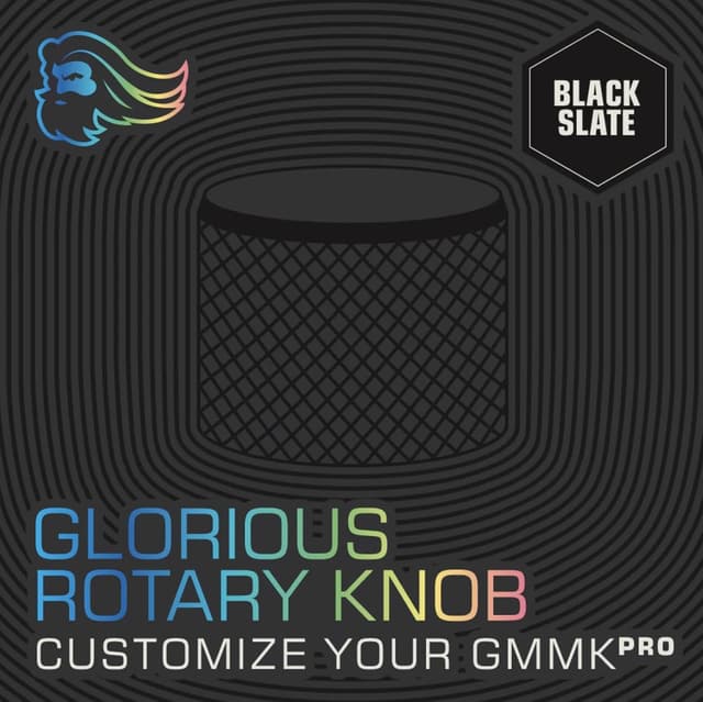 Detalle de GLORIOUS Gaming Bouton rotatif aluminium pour GMMK Pro et numpads GMMK, 9 couleurs (Black Slate)