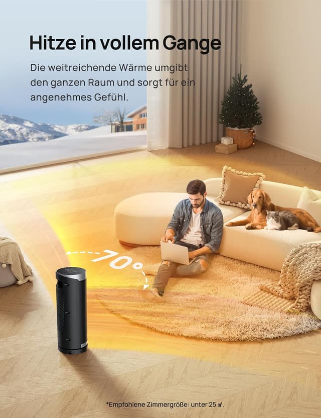 Detalle 2 de Dreo Solaris Slim H3 Heizlüfter 70° Oszillation