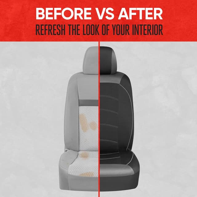 Detalle 2 de Motor Trend Black Cloth Car Seat Covers for Front Seats (Bucket Seats) with Removable Headrests