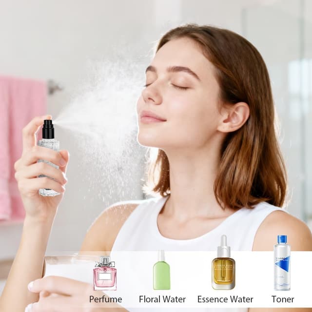 Detalle de LOPHE flacons de parfum vides rechargeables Nior – vaporisateur de voyage 4 x 10 ml, mini portable anti-fuites