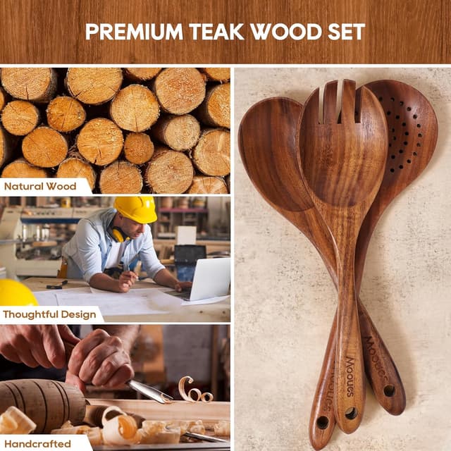 Detalle 2 de Wooden Spoons 10-Piece Teak Set