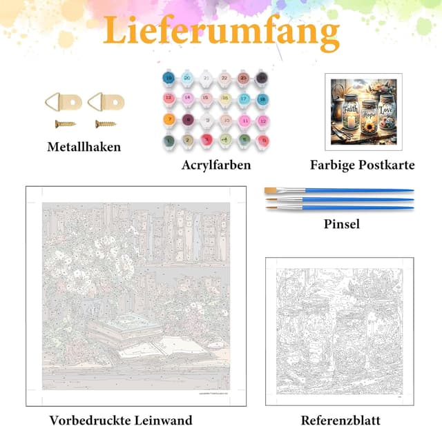 Thumbnail 4 de Malen nach Zahlen Erwachsene 40 x 40 cm