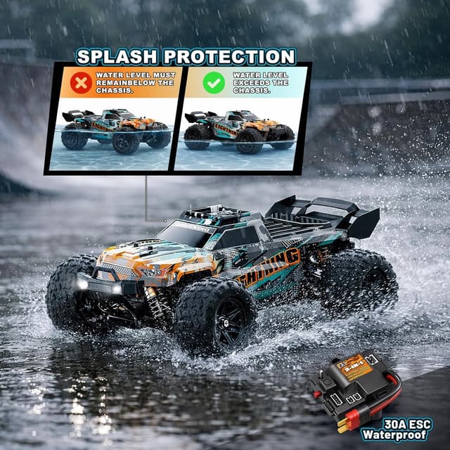 Detalle 2 de Womaqu Macchina Telecomandata 1:18 4WD 40 km/h Fuoristrada 2.4GHz con 2 batterie 7.4V