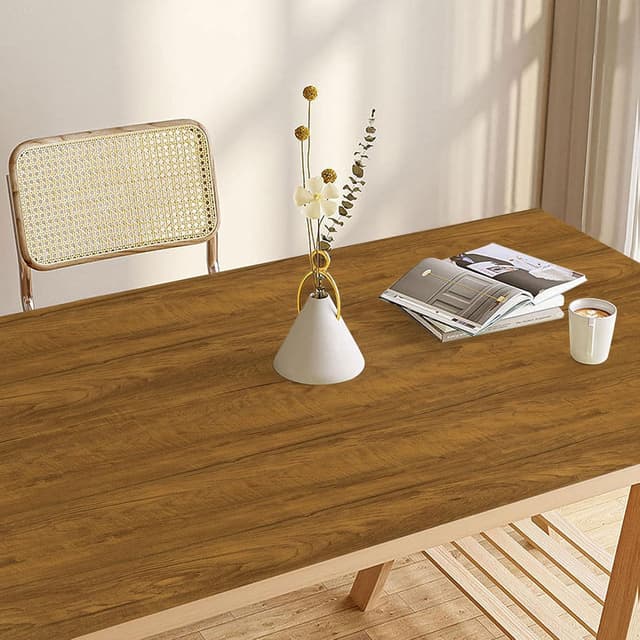 Thumbnail 6 de Fantasnight sticky back plastic vinyl film in brown oak effect (30 × 200cm) for peel-and-stick furniture and walls