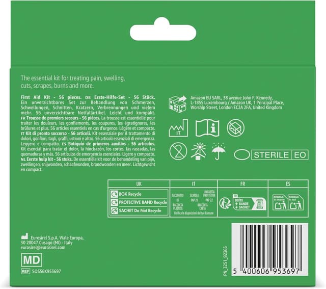 Detalle 1 de Healthcare by Amazon first aid kit 56 pieces