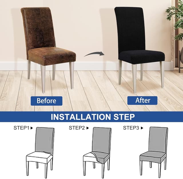 Detalle 1 de Ystyle housse de chaise extensible 4 pièces