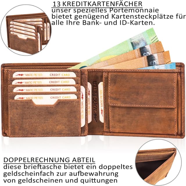 Detalle 2 de Marc Peter Oslo Geldbörse 13 Fächer
