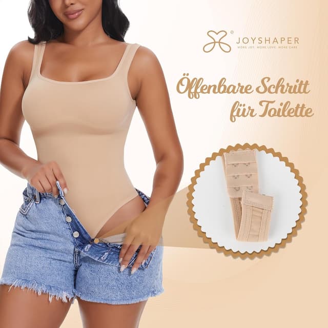 Detalle 2 de Joyshaper Shapewear Damen Tank-Body mit Tanga & Bauchweg-Kompression