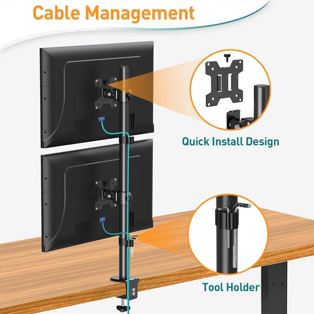 Thumbnail 4 de ELIVED EV4012 dual monitor arm 80cm