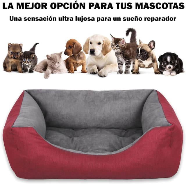 Thumbnail 5 de Mercury Textil Sofá cama mascotas Granate Mediano