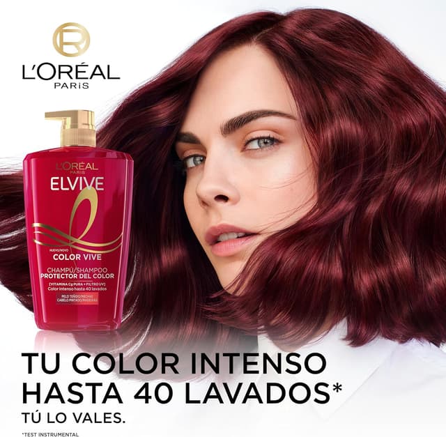 Detalle 2 de L’Oréal Paris Elvive Color Vive Champú Protector 1L 💇♀