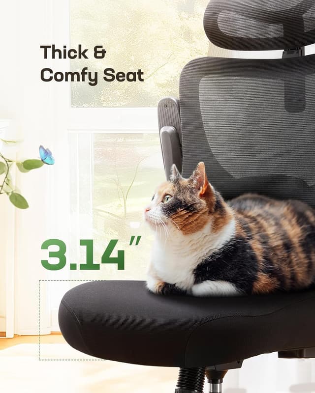 Thumbnail 6 de Marsail ergonomischer Bürostuhl mit verstellbarer Kopfstütze, Lendenwirbelstütze und 3D-Armlehnen (bis 136 kg)