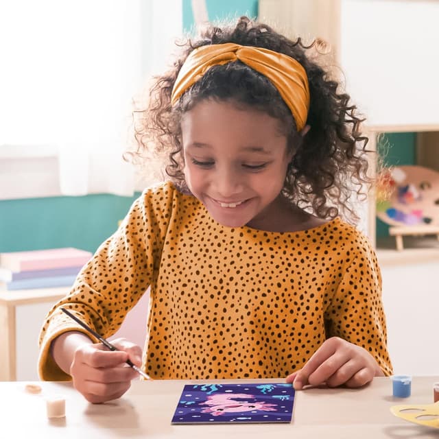 Detalle de Ravensburger CreArt Axolotl 7+ – Kit “dipingere con i numeri” con colori ad acqua e cornice