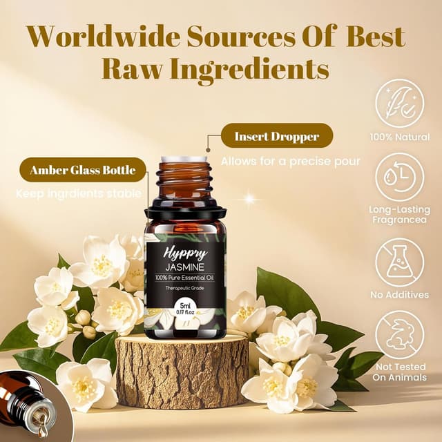 Detalle 2 de Hyppry Essential Oils Set 14 x 5ml for Aromatherapy