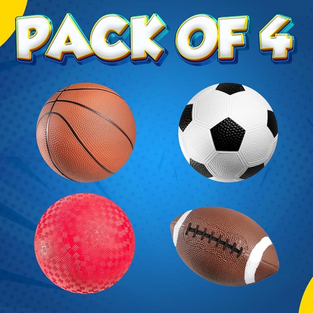 Thumbnail 6 de 8.5” Sports Balls Pack of 4