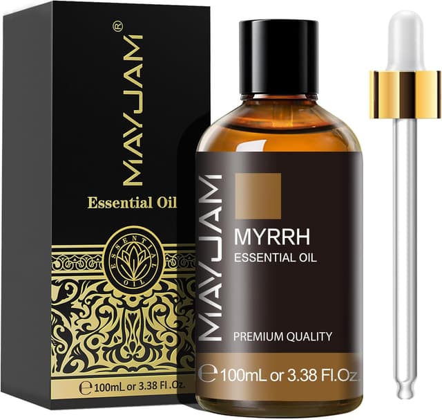 Detalle de MAYJAM Myrrh Essential Oils 100ml – Myrrh oil for diffusers, humidifiers and DIY